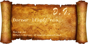 Dorner Ifigénia névjegykártya
